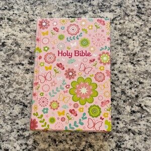 Pink Floral Holy Bible